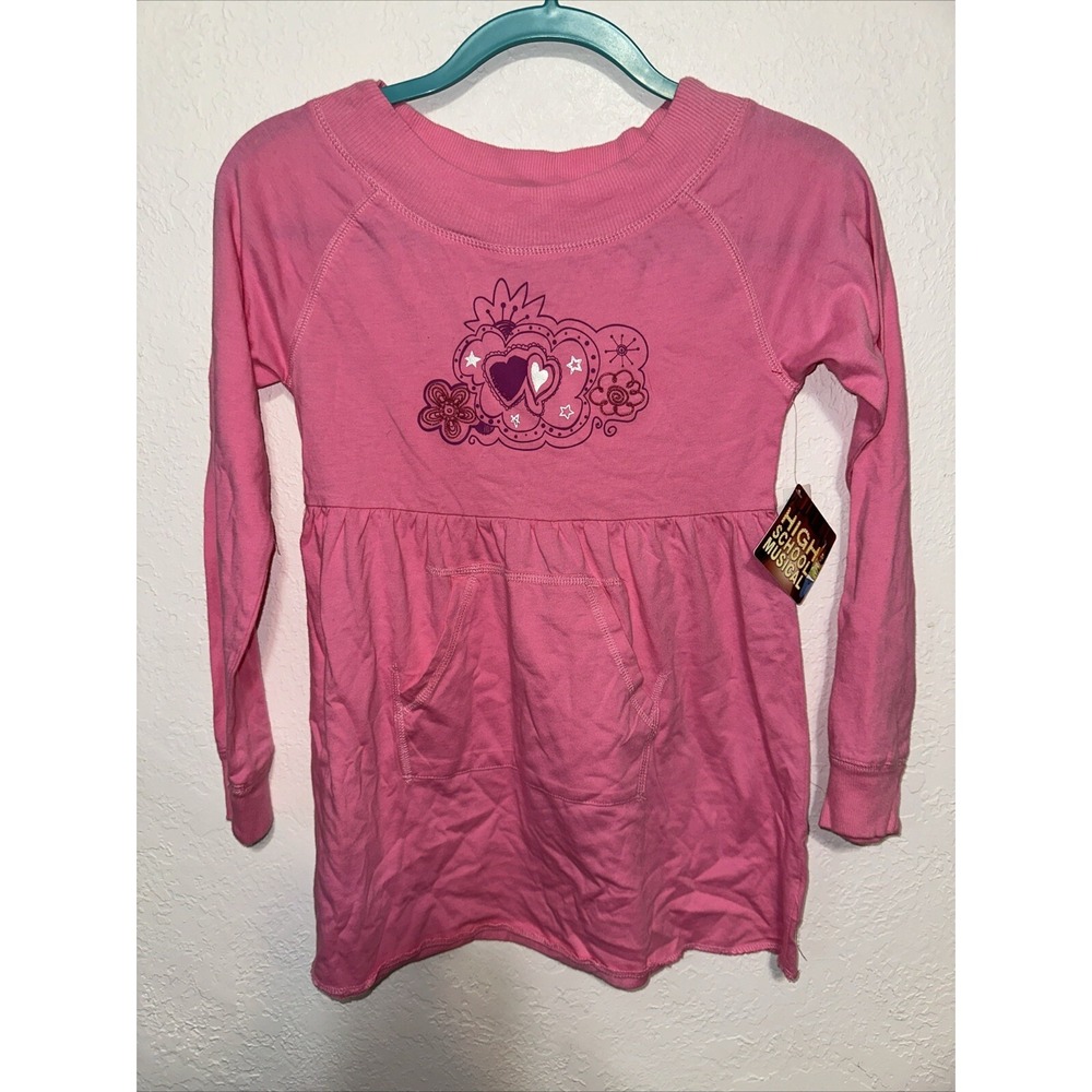 Disney Store High‎ School Musical Pink Long Sleeve Tunic Top Tween Medium 10/12